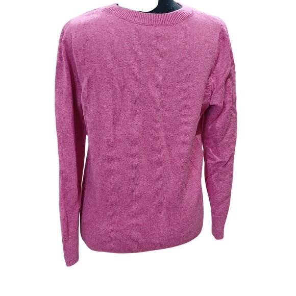 Chicos Peace Love Chic Pink Sweater Size S Nylon Rayon Cashmere Blend - Picture 5 of 8